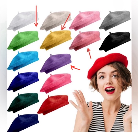 NWOT 4 New Berets Women Wool Hat French with original packaging never touched - Picture 8 of 8